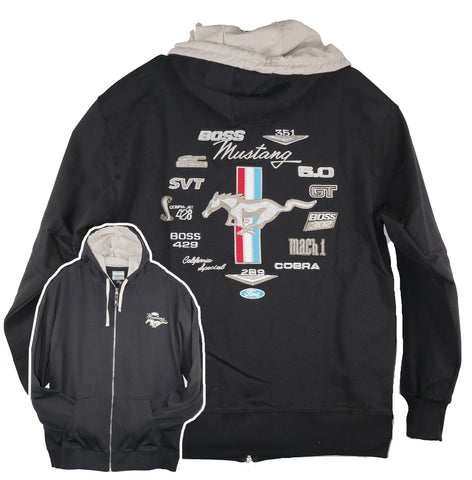 Ford Mustang Embroidered Zip Hoodie