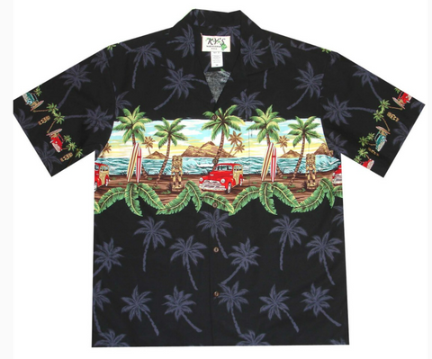 Woody and Tiki Island Chest Band Hawaiian Shirt