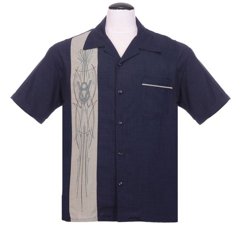 V-8 Pinstripe Panel Shirt