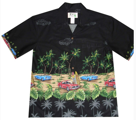Woody Car Beach Hawaiian Shirt
