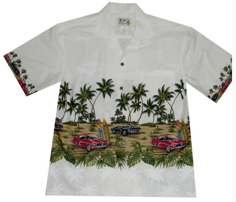 Woody Car Beach Hawaiian Shirt