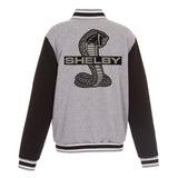 Shelby Embroidered Reversible Jacket in Grey/Black with