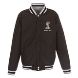 Shelby Embroidered Reversible Jacket in Grey/Black with